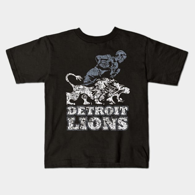 Detroit Lions 1934 Kids T-Shirt by Viinlustraion